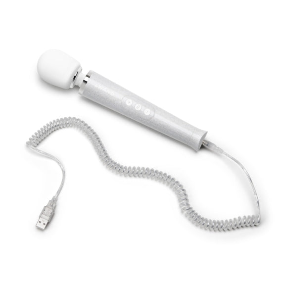 Le Wand All That Glimmers Set - White, wand vibrator, sex toy, adult toy