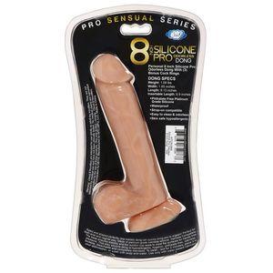 Pro Sensual Premium Silicone Dong 8 inch with 3 C-Rings