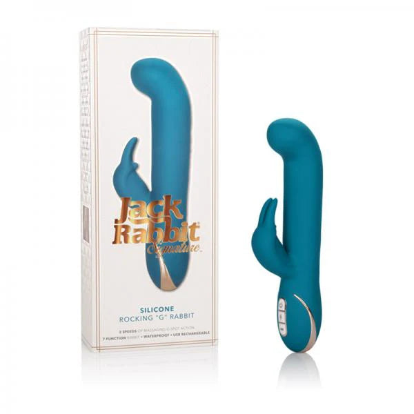 Jack Rabbit Silicone Rocking G Rabbit Vibrator Blue
