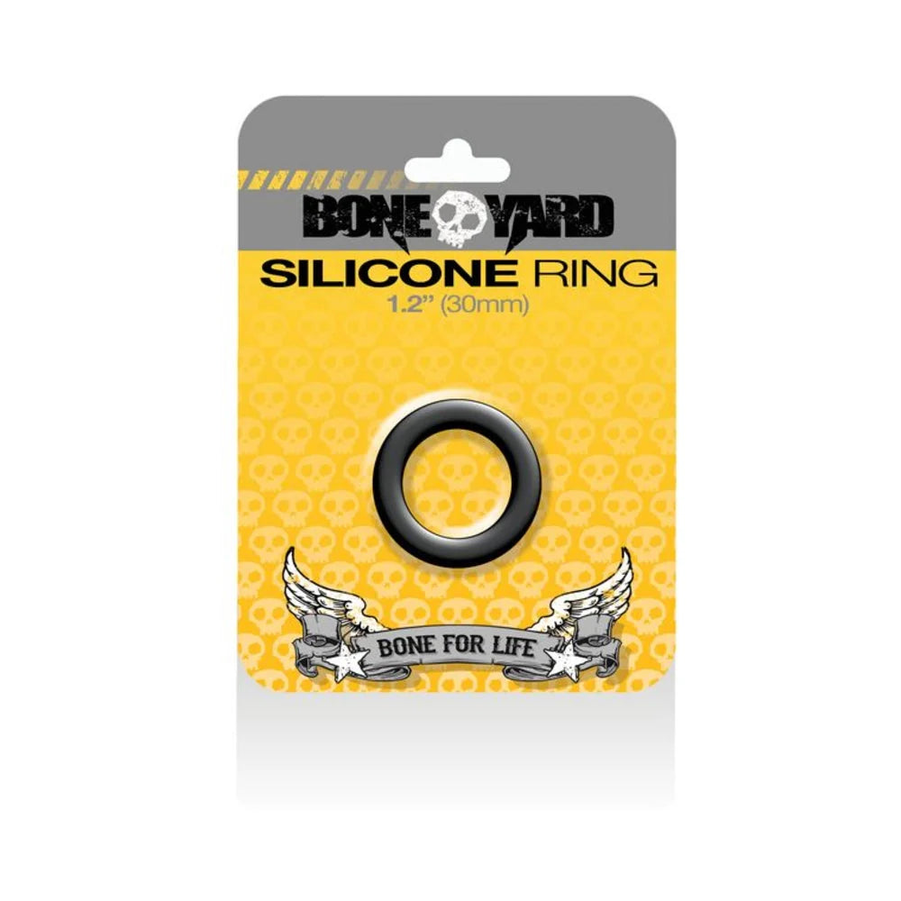 Boneyard Silicone Ring 1.2 inches Black