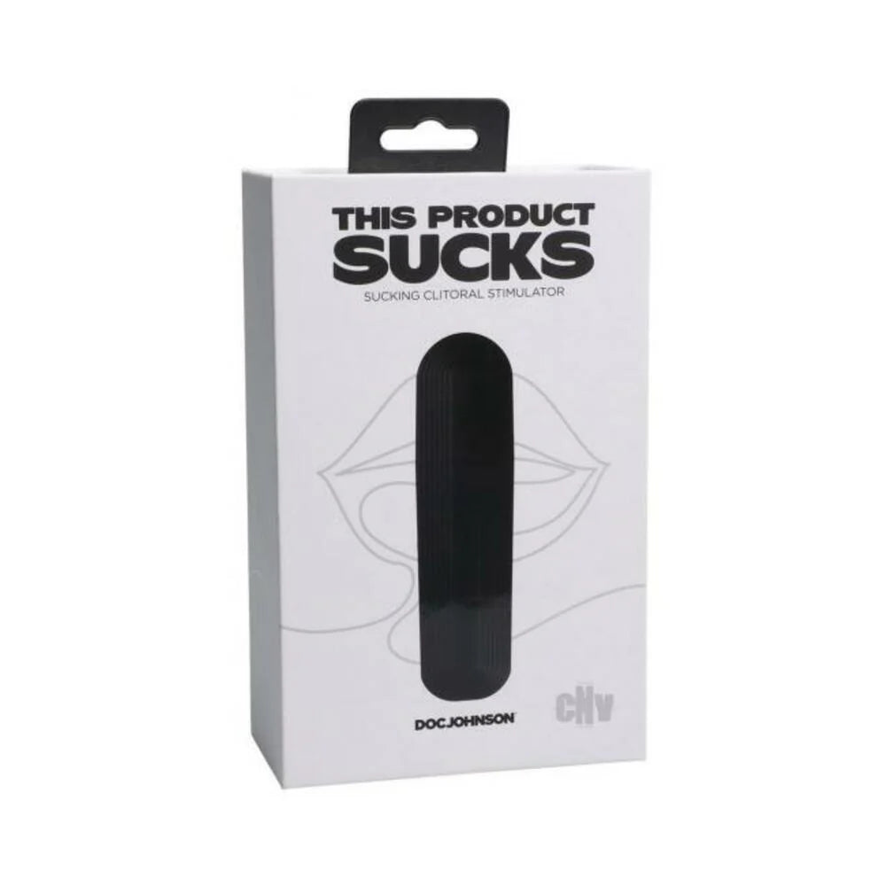 This Product Sucks Rechargeable Silicone Lipstick Sucking Clitoral Stimulator Black