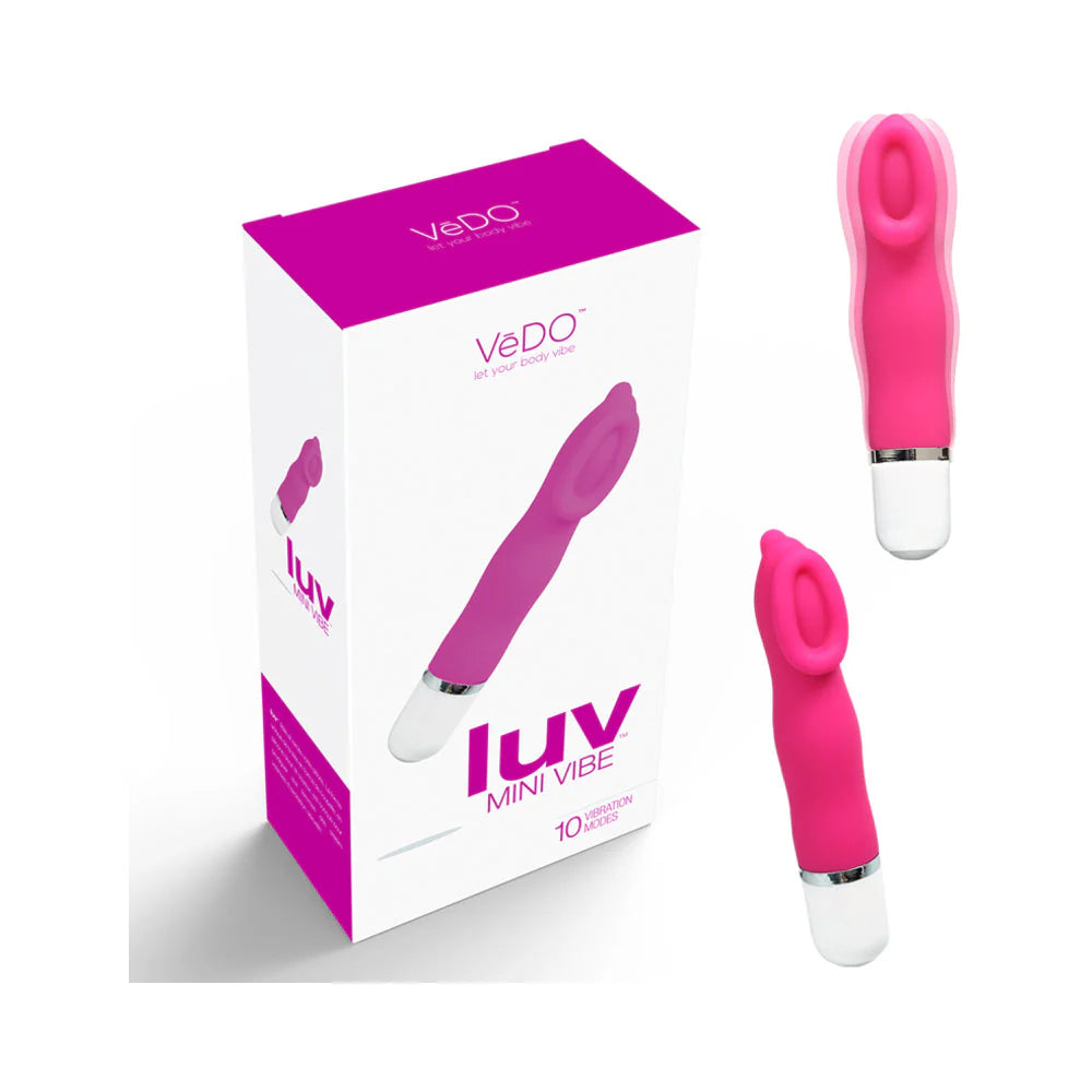 Luv Mini Silicone Waterproof Vibe - Hot Pink