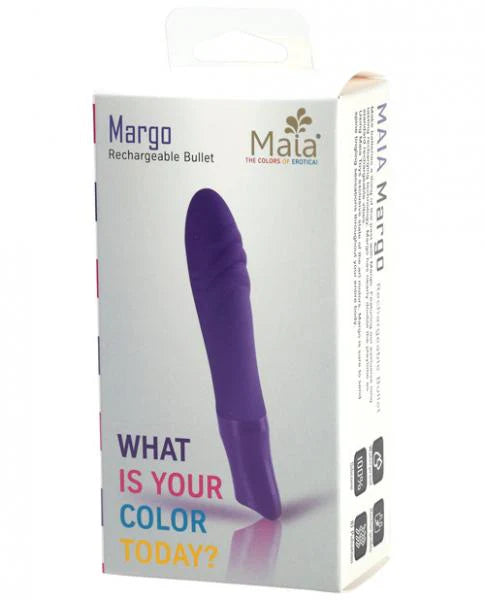 Margo Maia Silicone Textured Bullet Vibrator Purple