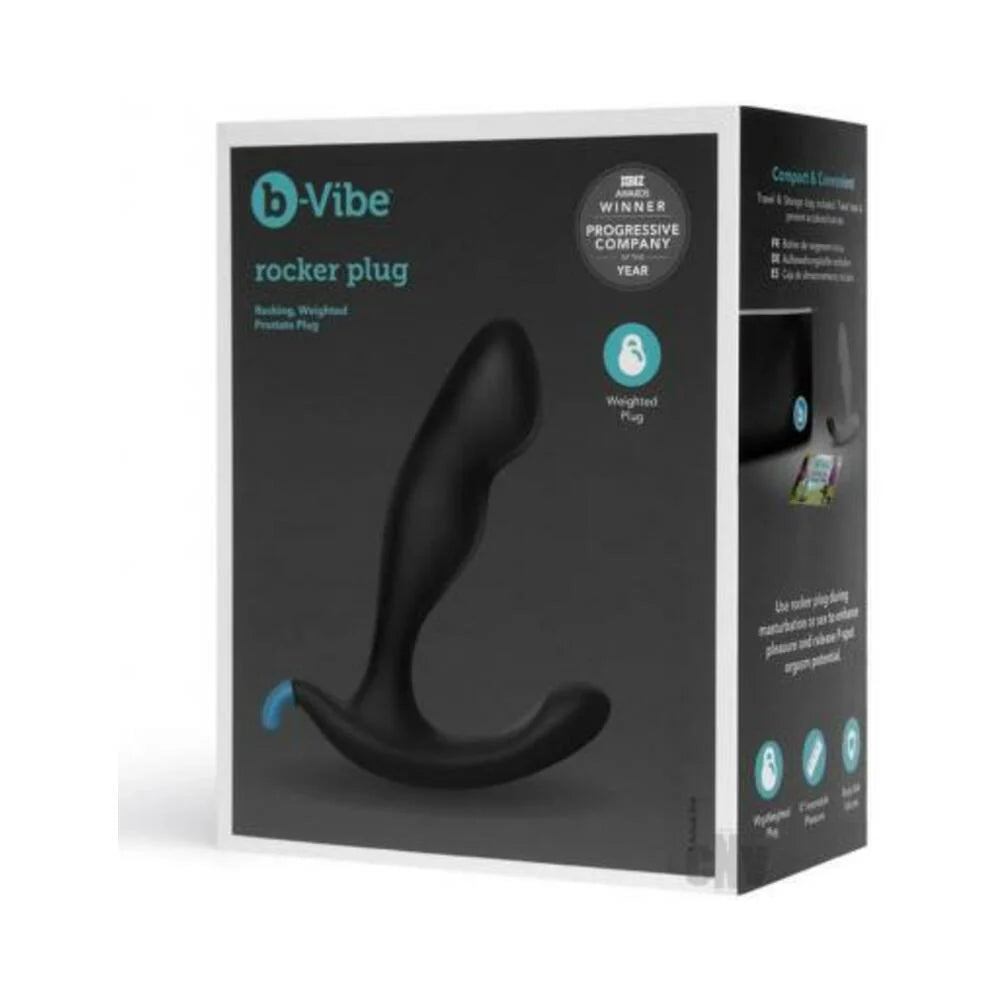 B-vibe Rocker Rocking Weighted Prostate Plug Black