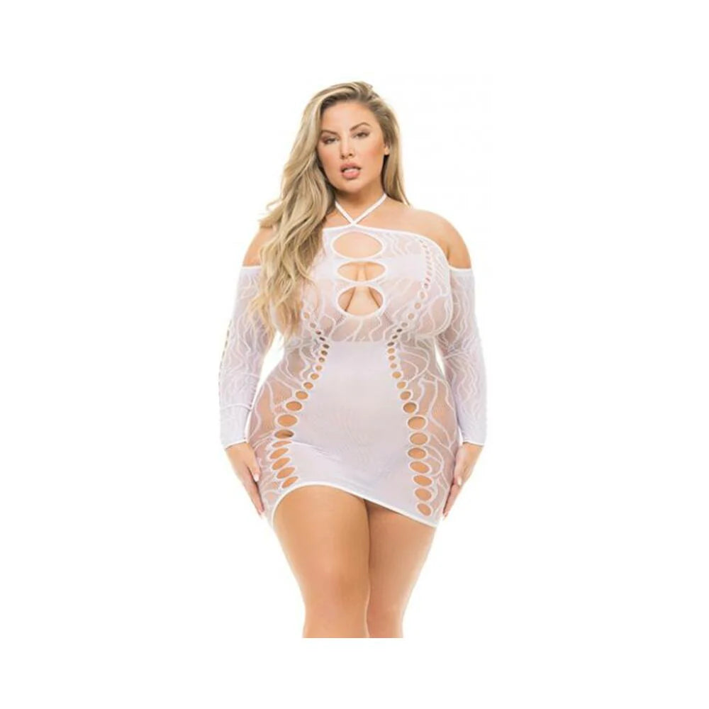 Pink Lipstick Animal Inside Dress White Qn