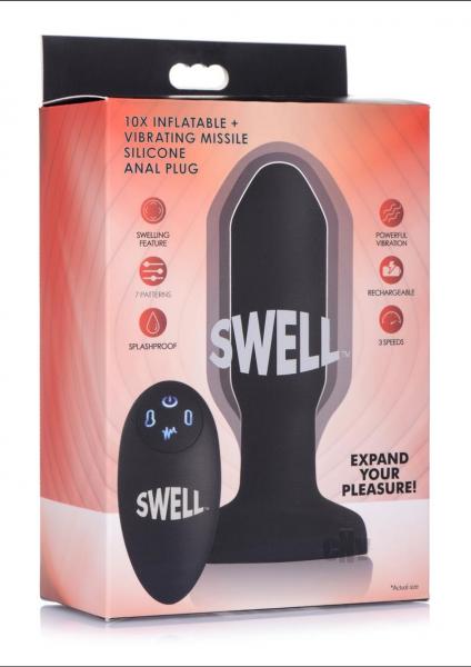 Worlds First Remote Control Inflatable 10x Vibrating Missile Silicone Anal Plug