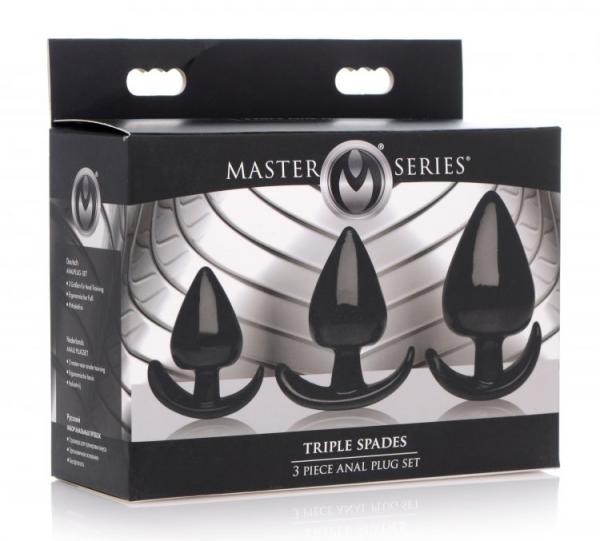 Master Series Triple Spades Anal Plug Set - 3 Pc
