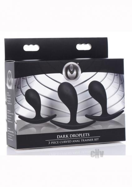 Dark Droplets 3 Piece Curved Silicone Anal Trainer Set