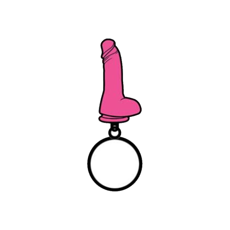 Sex Toy Keychain Pink Dildo