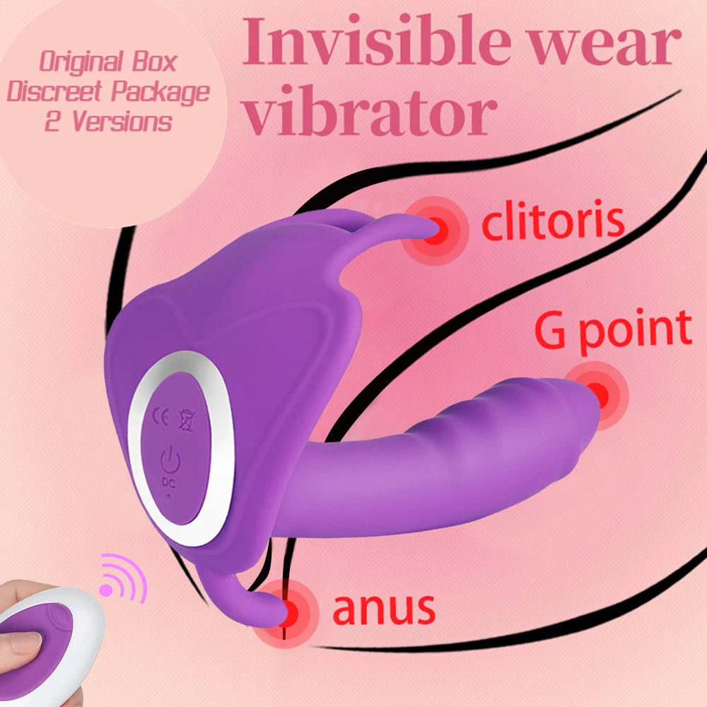 Wearable Remote Control Vibrator – G-Spot & Clit Stimulating Panty Toy for Women