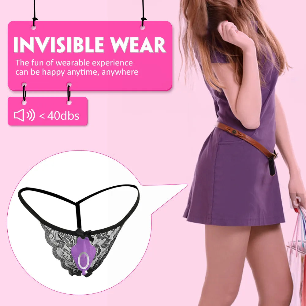 Wearable Remote Control Vibrator – G-Spot & Clit Stimulating Panty Toy for Women