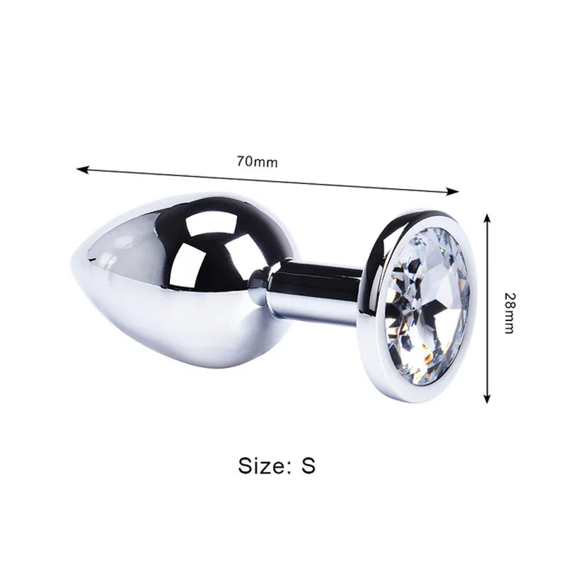 Stainless Steel Anal Plug – Metal Adult Toy for Women & Men