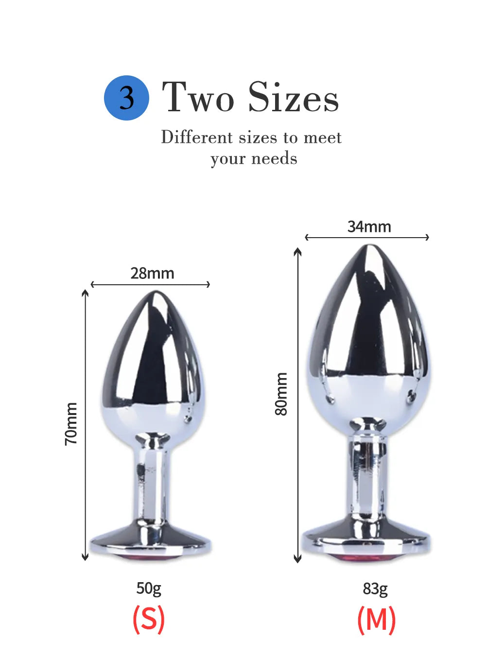 Stainless Steel Anal Plug – Metal Adult Toy for Women & Men