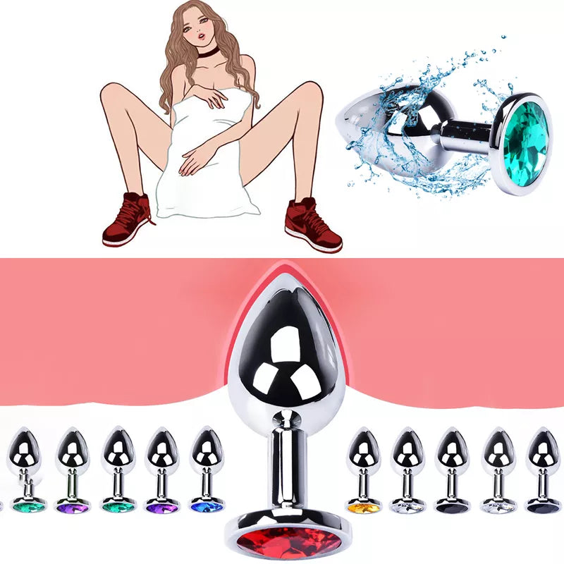 Stainless Steel Anal Plug – Metal Adult Toy for Women & Men