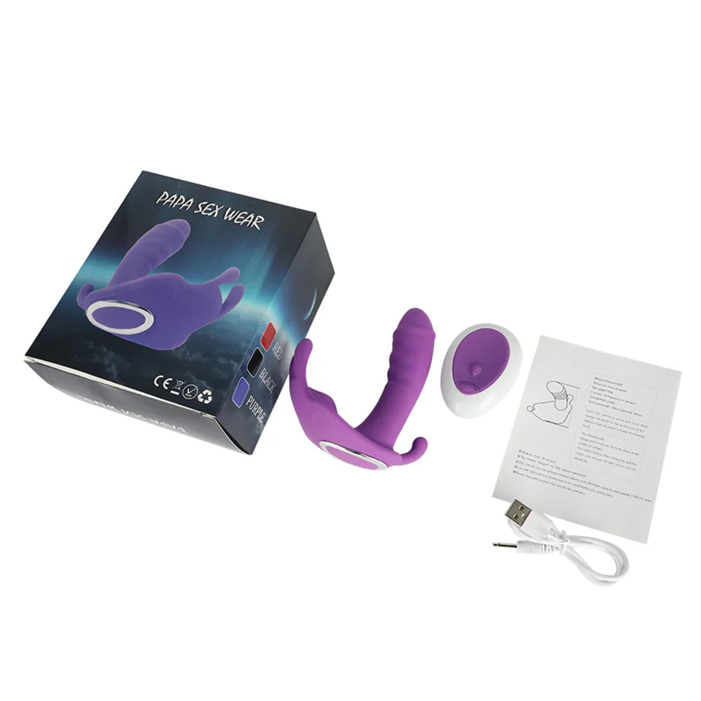 Wearable Remote Control Vibrator – G-Spot & Clit Stimulating Panty Toy for Women