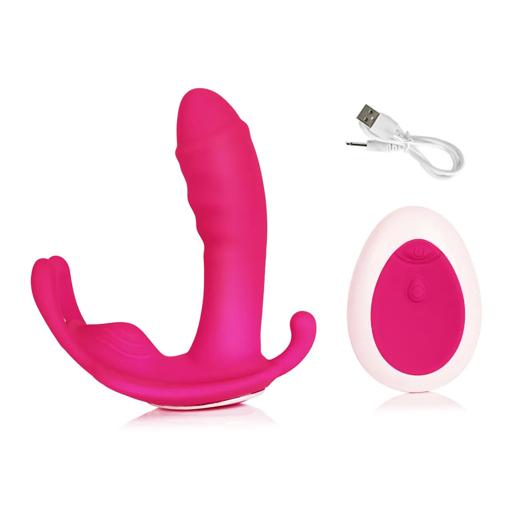 Wearable Remote Control Vibrator – G-Spot & Clit Stimulating Panty Toy for Women