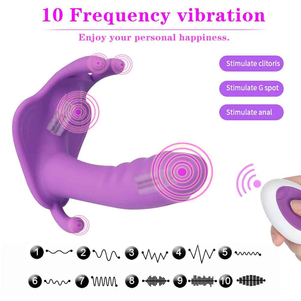 Wearable Remote Control Vibrator – G-Spot & Clit Stimulating Panty Toy for Women