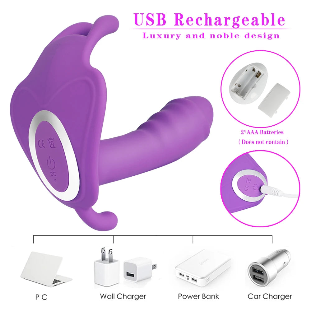 Wearable Remote Control Vibrator – G-Spot & Clit Stimulating Panty Toy for Women