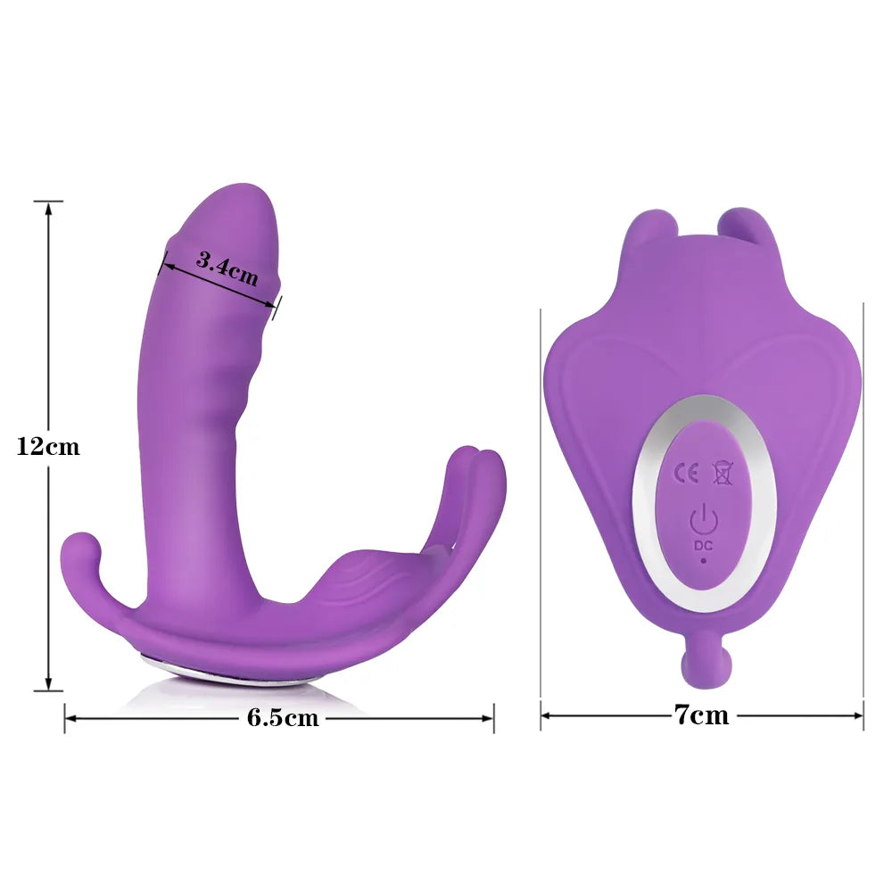 Wearable Remote Control Vibrator – G-Spot & Clit Stimulating Panty Toy for Women