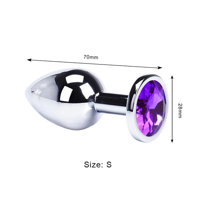 Stainless Steel Anal Plug – Metal Adult Toy for Women & Men