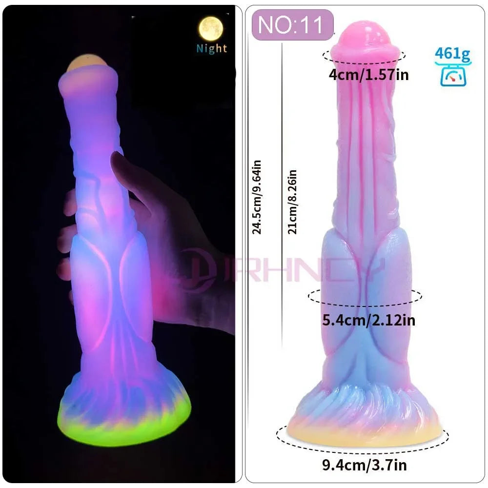 Anal/Vaginal Dildo Luminous Sex Toys for Women/Men Dick Animal/Monsters Dildos