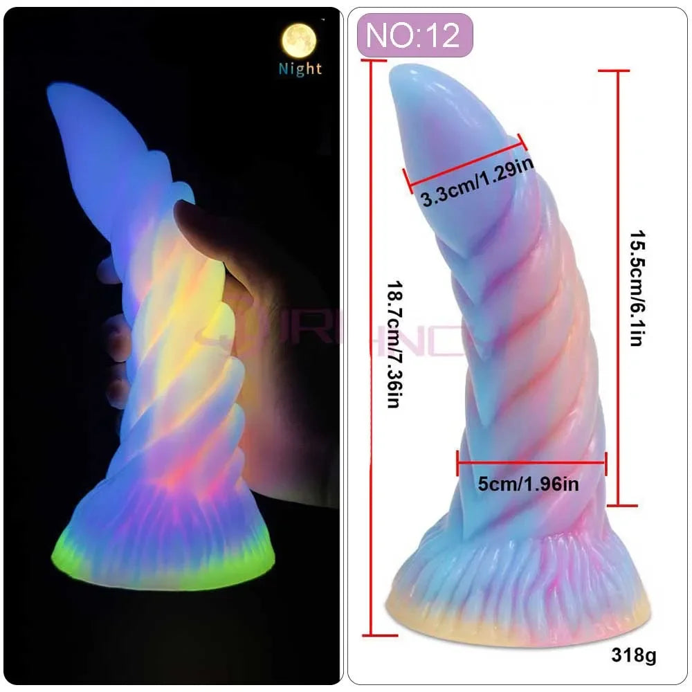 Anal/Vaginal Dildo Luminous Sex Toys for Women/Men Dick Animal/Monsters Dildos