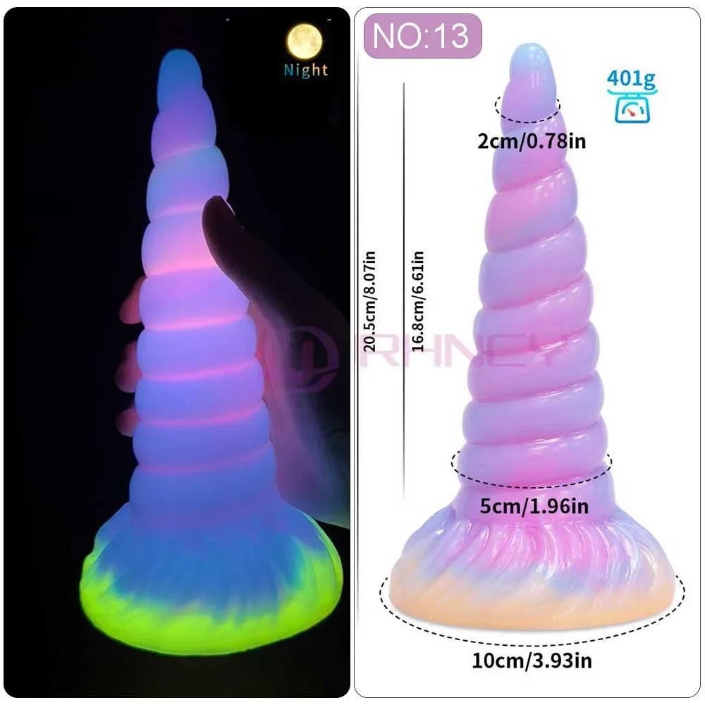 Anal/Vaginal Dildo Luminous Sex Toys for Women/Men Dick Animal/Monsters Dildos