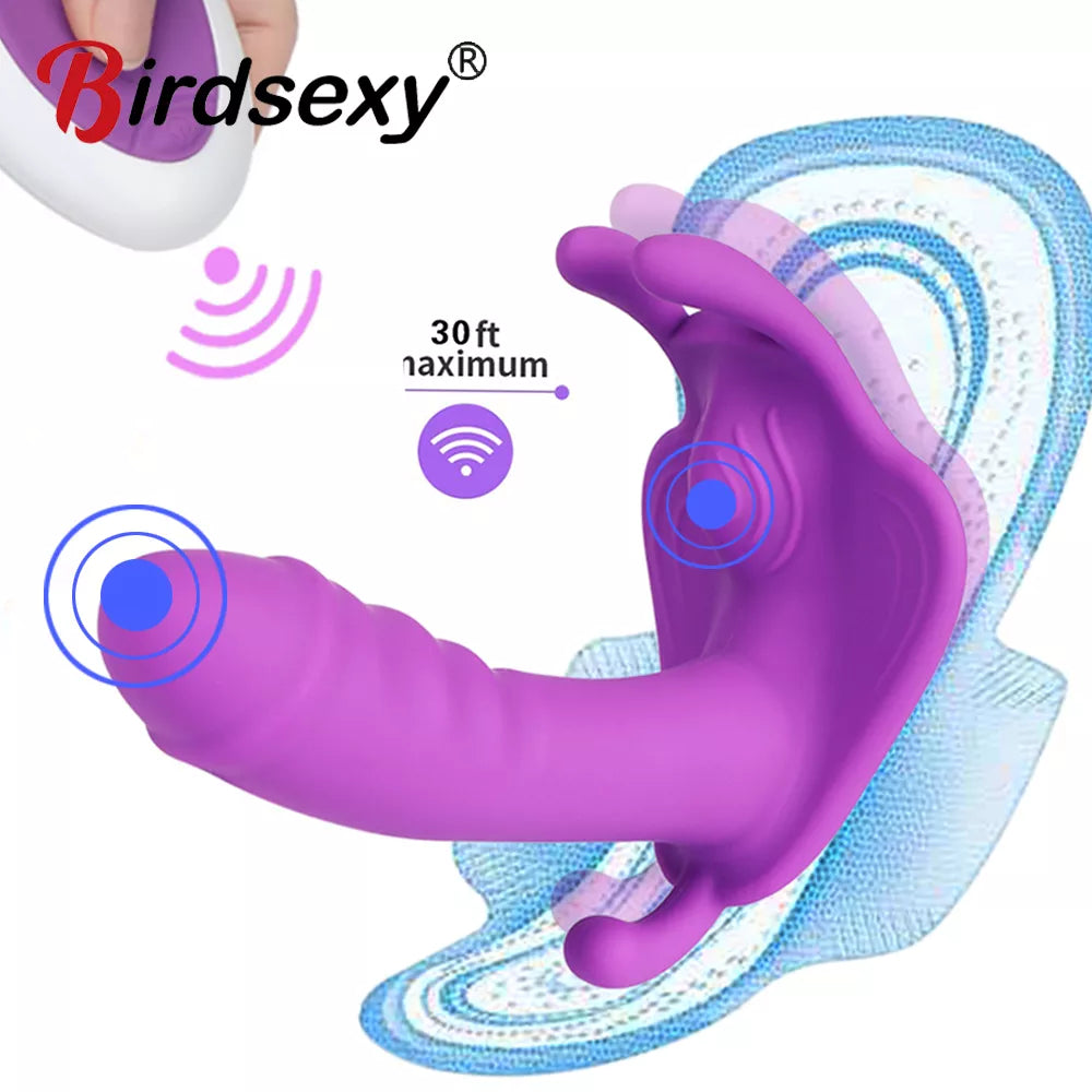 Wearable Remote Control Vibrator – G-Spot & Clit Stimulating Panty Toy for Women