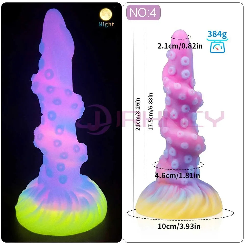 Anal/Vaginal Dildo Luminous Sex Toys for Women/Men Dick Animal/Monsters Dildos