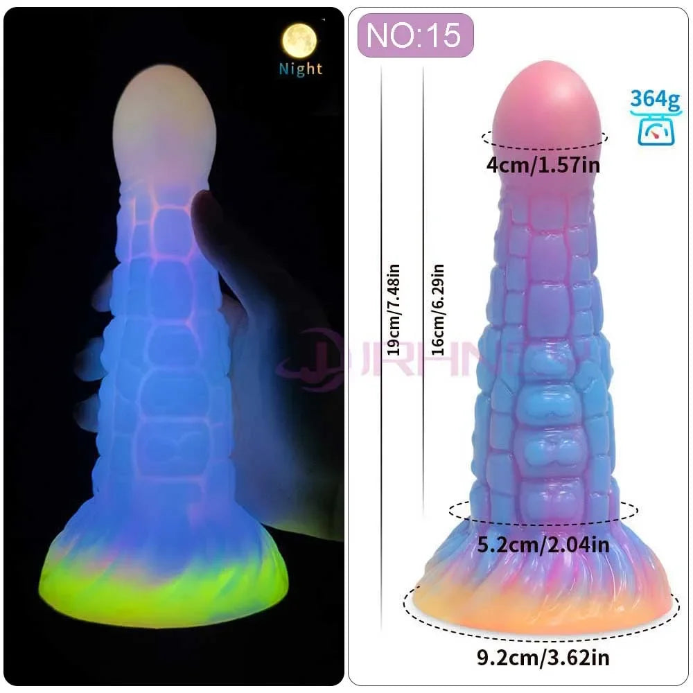 Anal/Vaginal Dildo Luminous Sex Toys for Women/Men Dick Animal/Monsters Dildos
