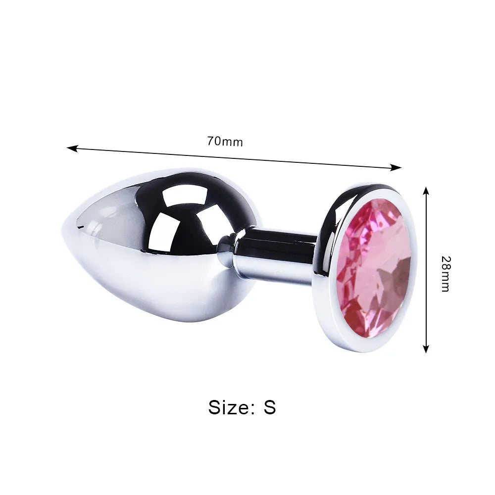 Stainless Steel Anal Plug – Metal Adult Toy for Women & Men
