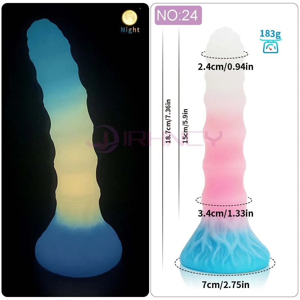 Anal/Vaginal Dildo Luminous Sex Toys for Women/Men Dick Animal/Monsters Dildos