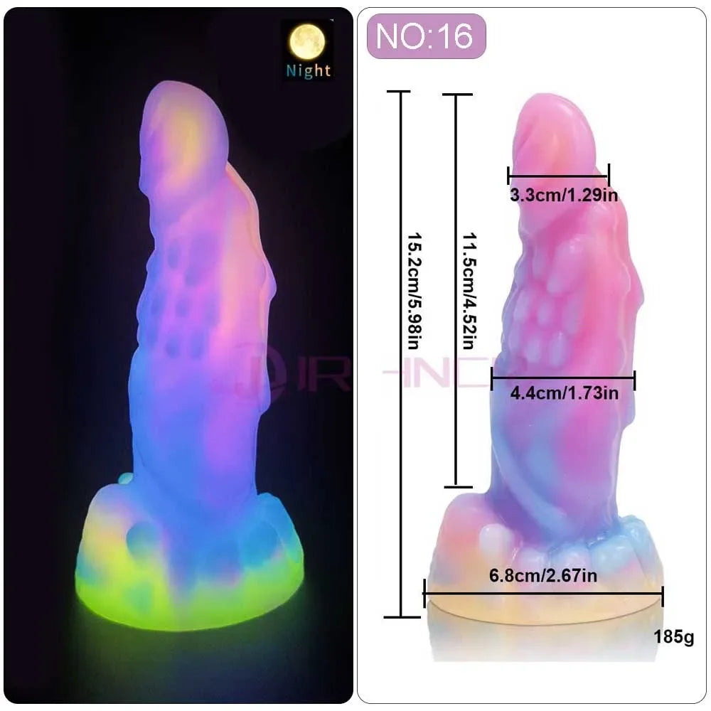 Anal/Vaginal Dildo Luminous Sex Toys for Women/Men Dick Animal/Monsters Dildos