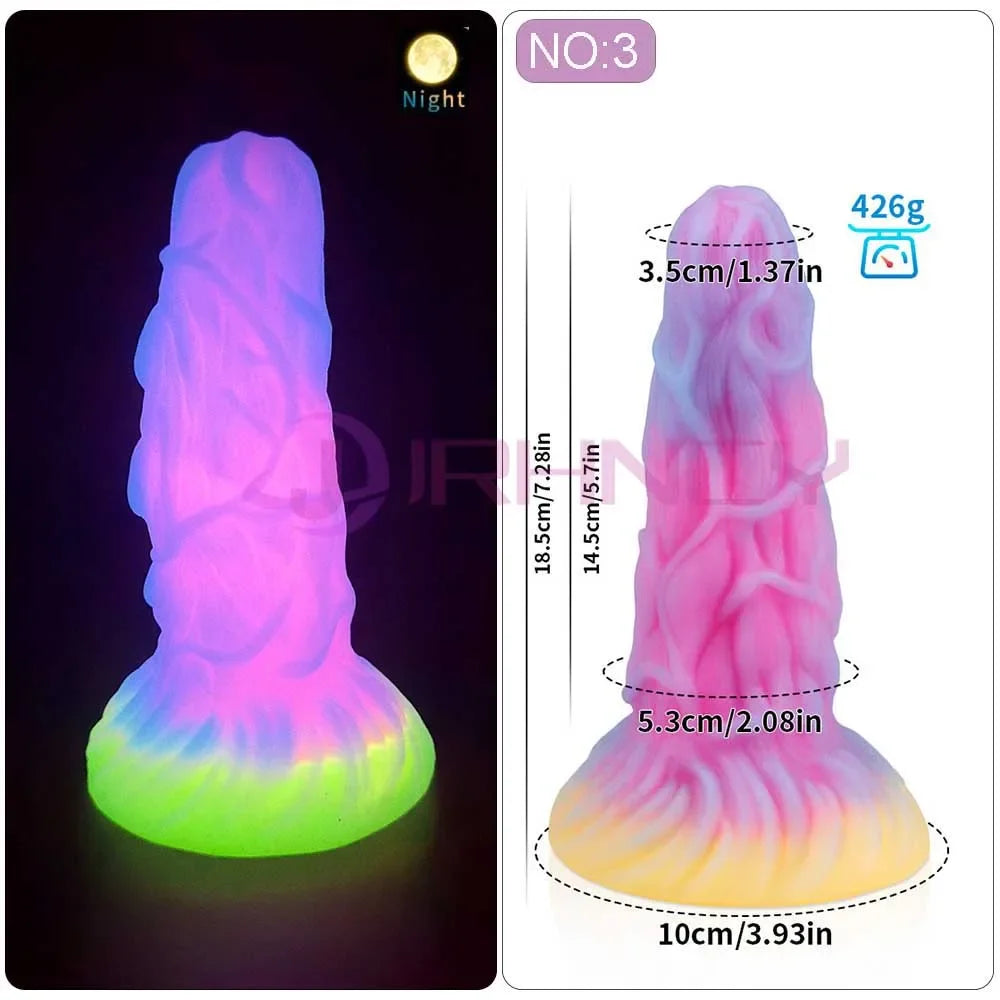 Anal/Vaginal Dildo Luminous Sex Toys for Women/Men Dick Animal/Monsters Dildos