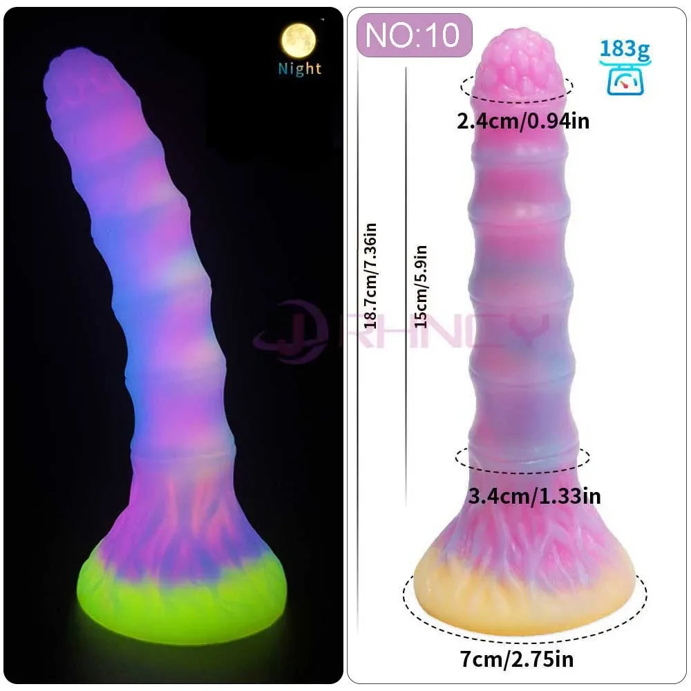Anal/Vaginal Dildo Luminous Sex Toys for Women/Men Dick Animal/Monsters Dildos