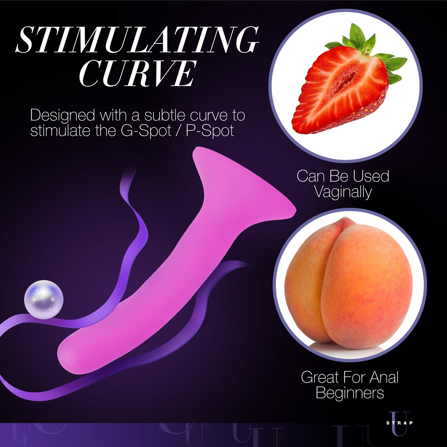 strap-on dildo, harness compatible, silicone, suction base
