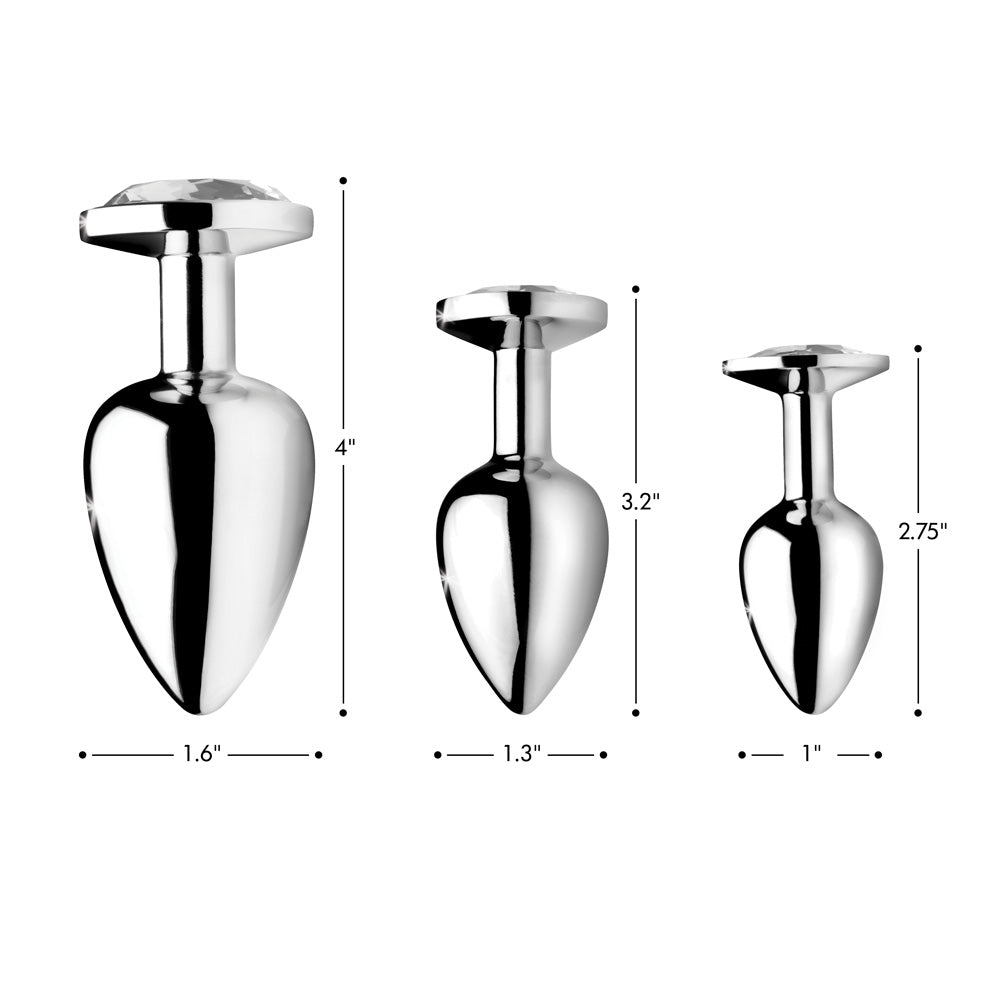 butt plug, anal plug, anal toy, metal, sex toy, adult toy, gem, silver, crystal
