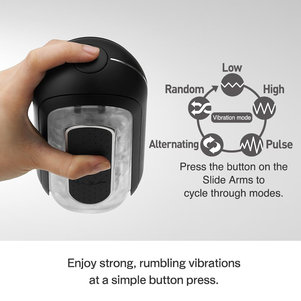 Flip 0-zero Electronic Vibration Stroker- Black