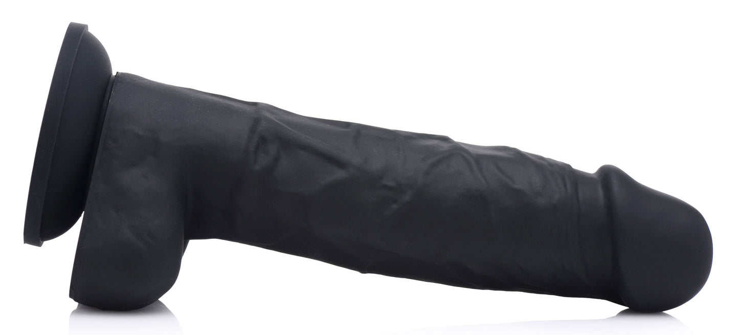 realistic dildo, suction base, black, veiny, balls, harness compatible, sex toy, adult toy, women, vaginal, anal