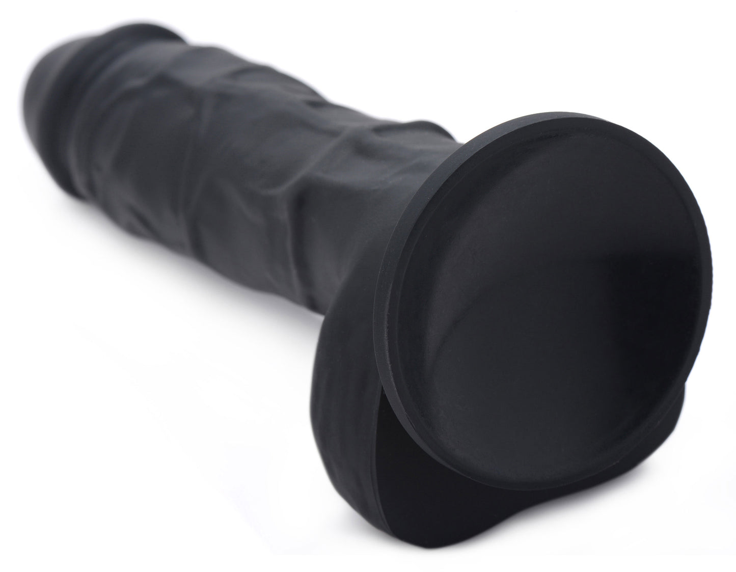 realistic dildo, suction base, black, veiny, balls, harness compatible, sex toy, adult toy, women, vaginal, anal