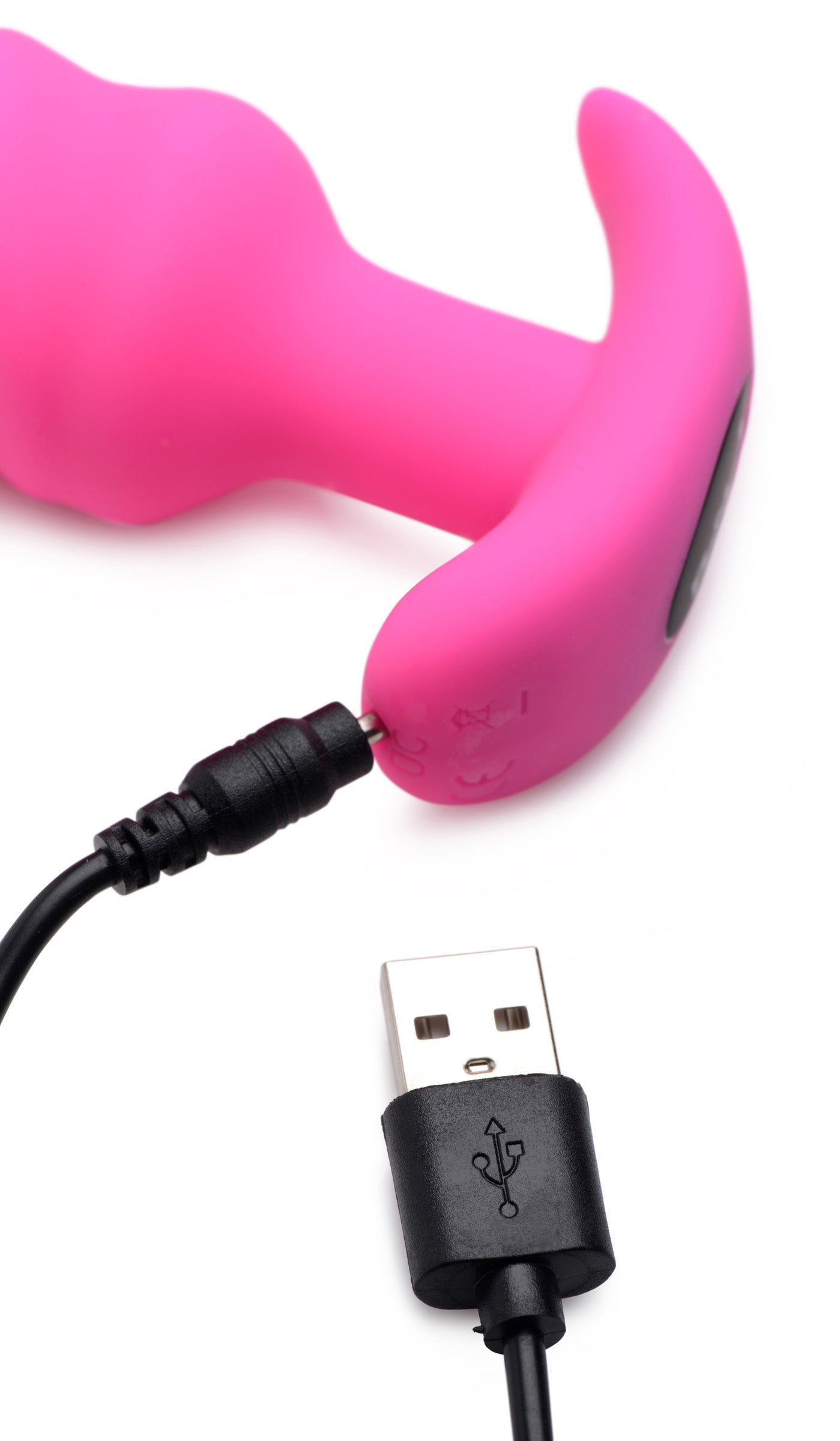 Remote Control 21x Vibrating Silicone Swirl Butt Plug - Pink