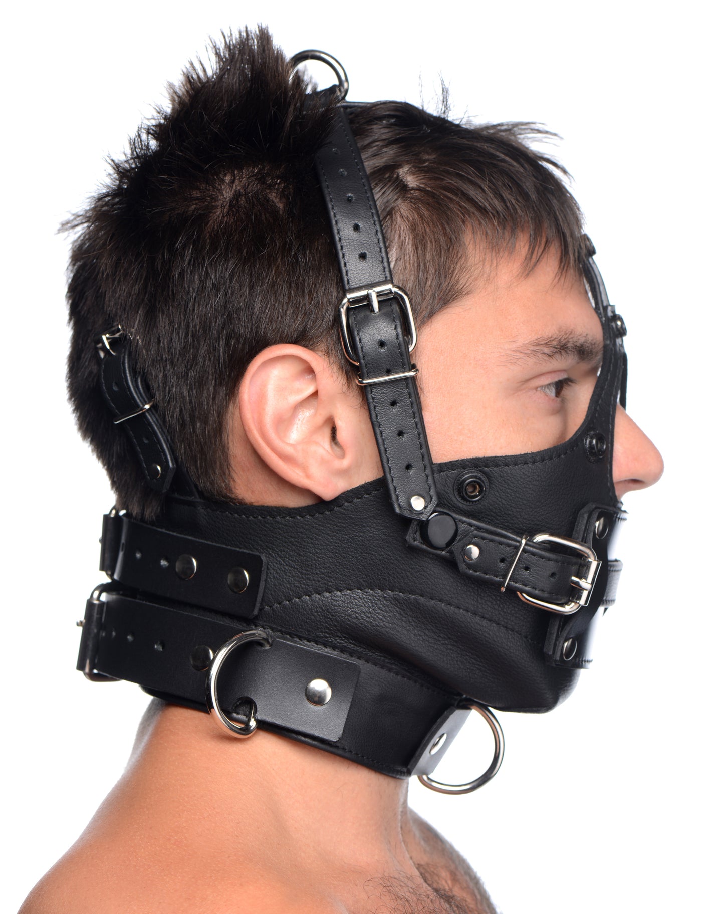 hood, muzzle, bdsm gear, gag, fetish, kink, blindfold