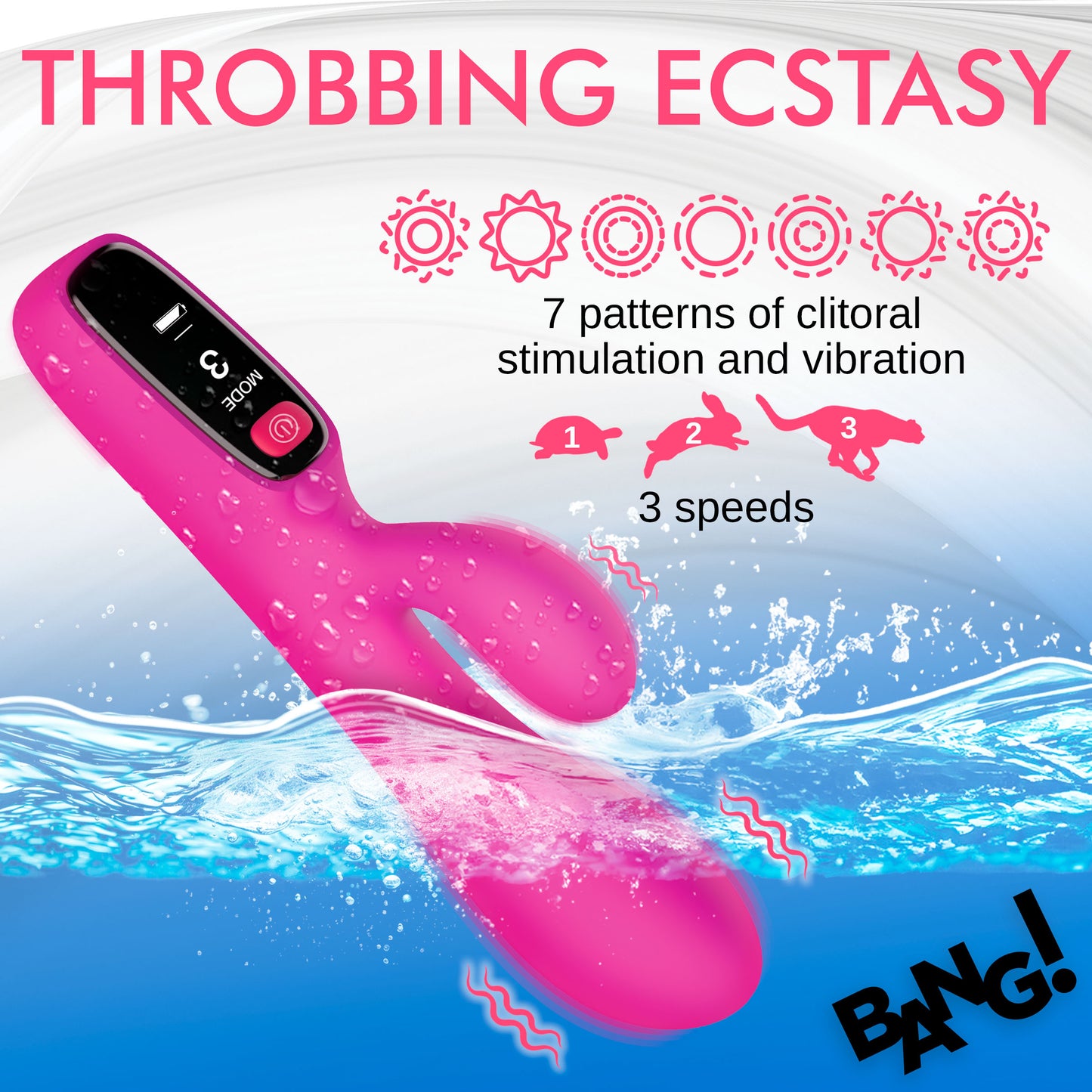 rabbit vibrator, bunny vibrator, dual, double, vibe, clitoral, g spot, g-spot, women, sex toy, adult toy