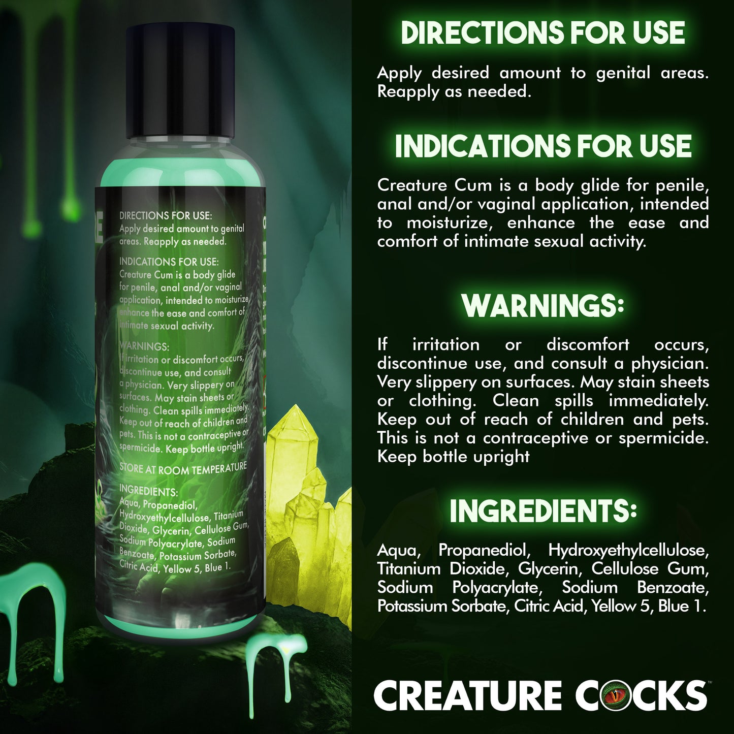 Creature Cum Green Jizz Lubricant - 4oz
