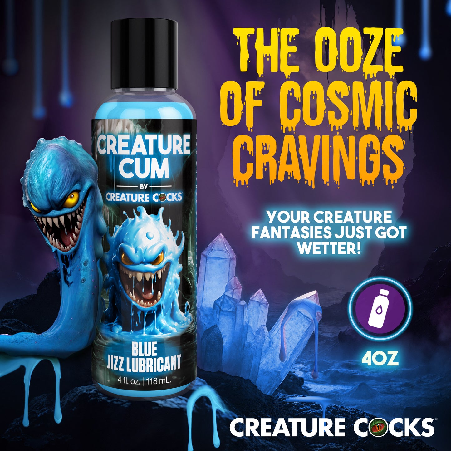 Creature Cum Blue Jizz Lubricant - 4oz