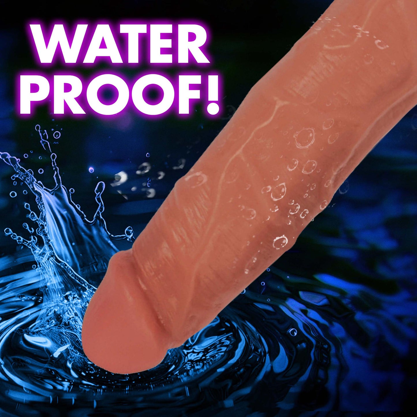 Jock Light Bareskin Vibrating Dildo With Balls - 9 Inch