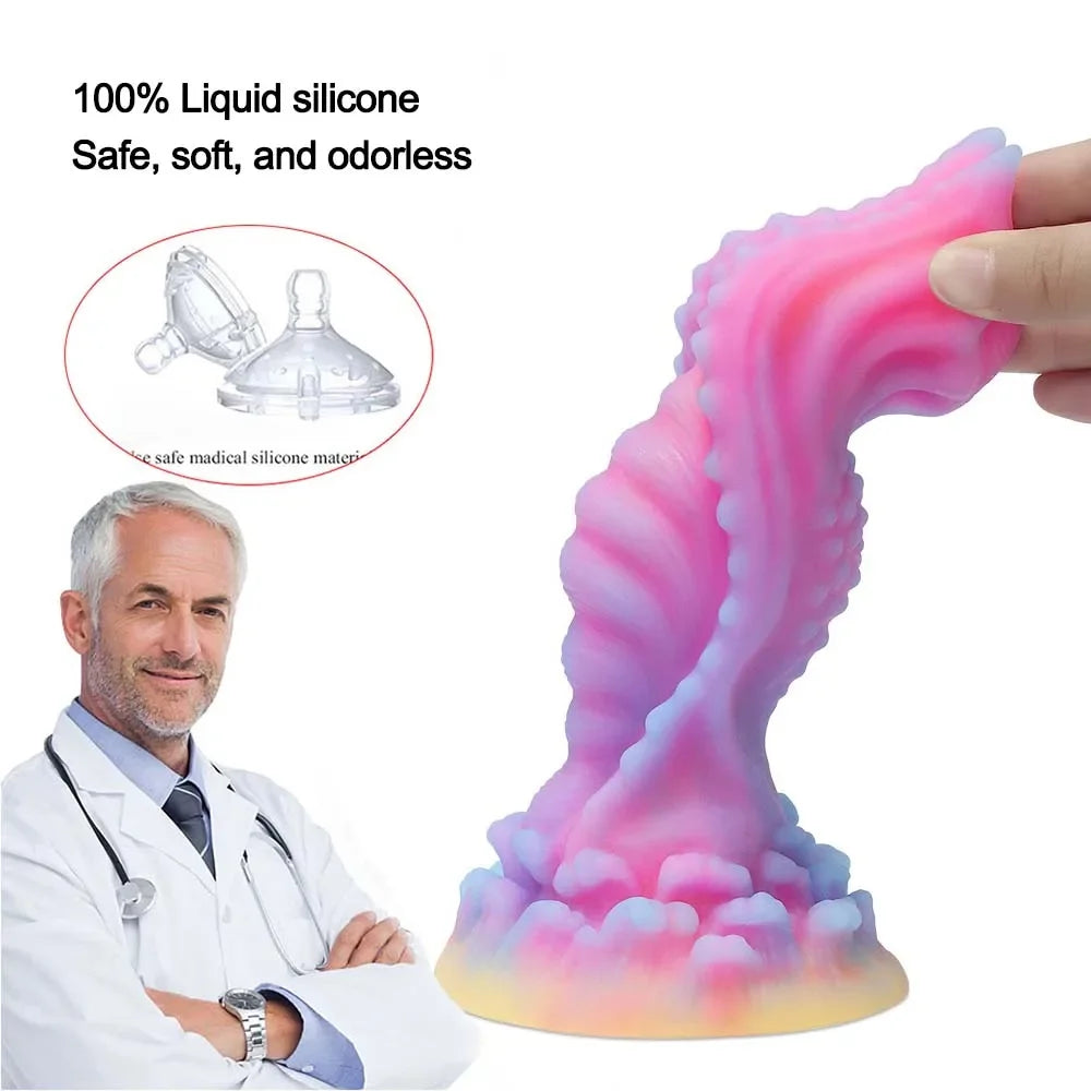 Anal/Vaginal Dildo Luminous Sex Toys for Women/Men Dick Animal/Monsters Dildos