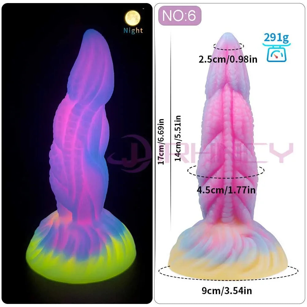 Anal/Vaginal Dildo Luminous Sex Toys for Women/Men Dick Animal/Monsters Dildos