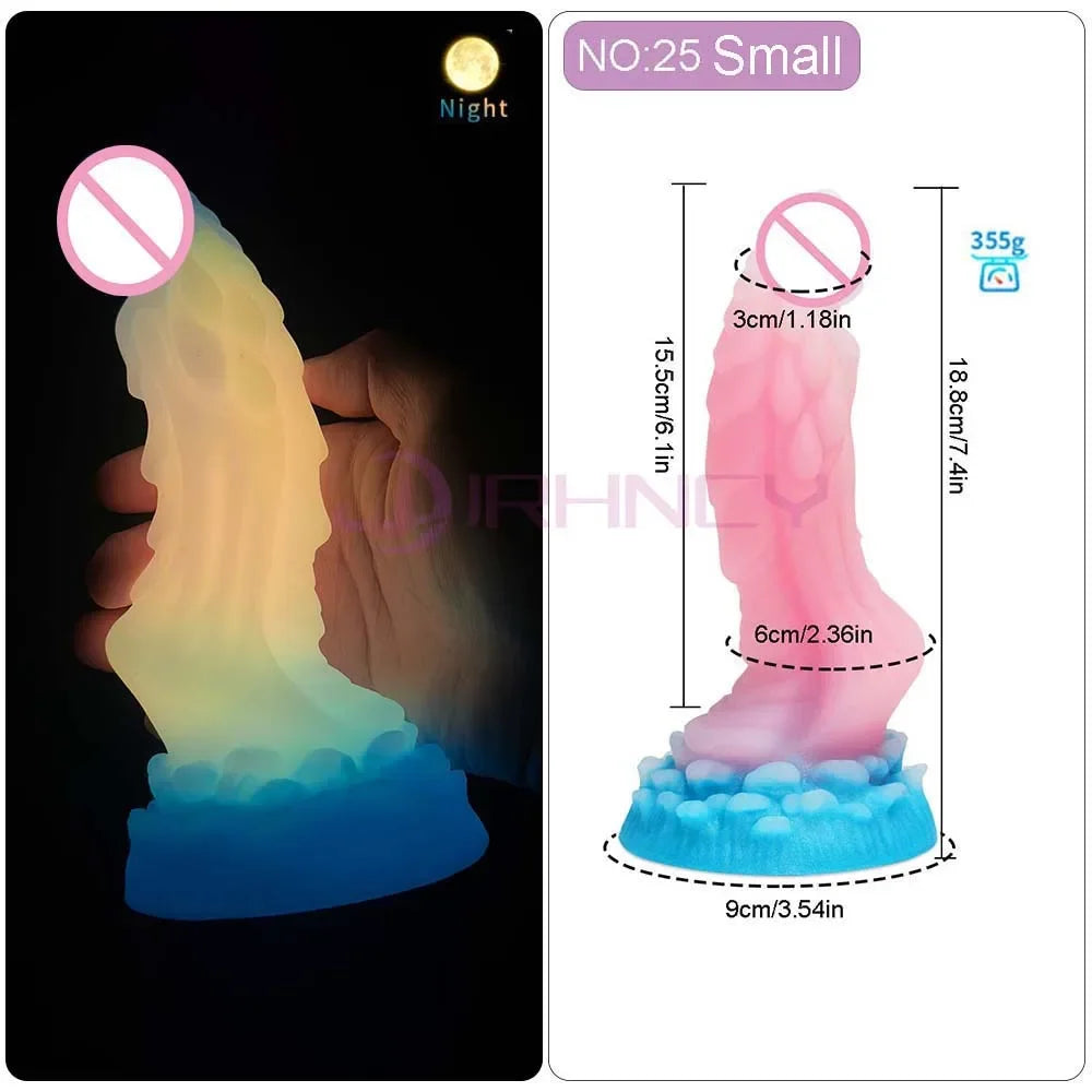 Anal/Vaginal Dildo Luminous Sex Toys for Women/Men Dick Animal/Monsters Dildos