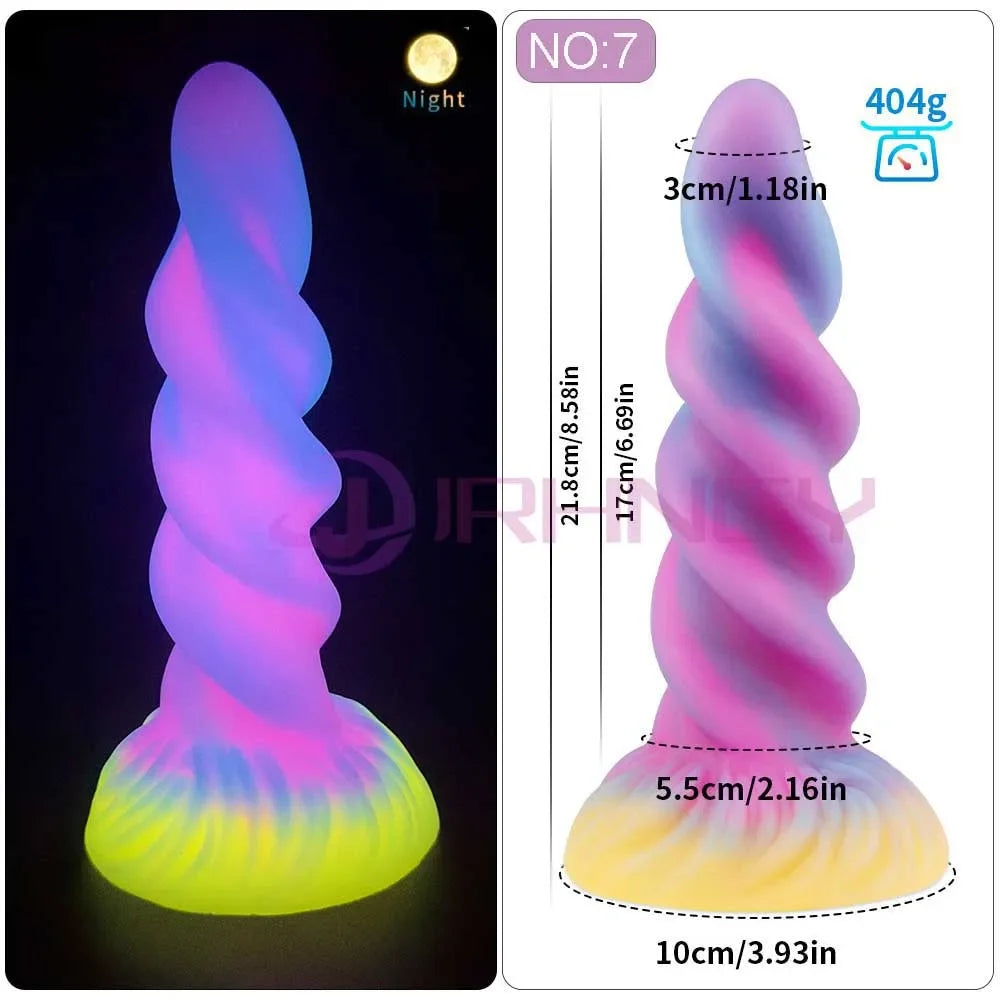Anal/Vaginal Dildo Luminous Sex Toys for Women/Men Dick Animal/Monsters Dildos